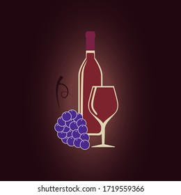 Grape Icon Design Template Wine Logo Stock Vector (Royalty Free) 1426148354