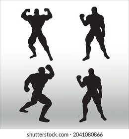 vector silhouette boxing, line isolated or logo isolated sign symbol vector, outline and stroke style Collection of high-quality vector illustration,