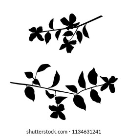 Silhouette Black Cherry Drawings Tree の画像 写真素材 ベクター画像 Shutterstock