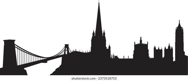 Vector silhouette of Bristol prepared and cleaned