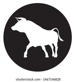 Vector Silhouette of The Bull