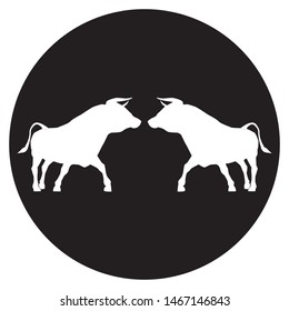 Vector Silhouette of The Bull