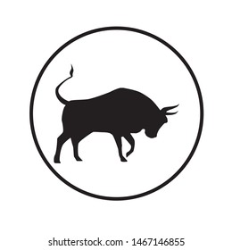Vector Silhouette of The Bull