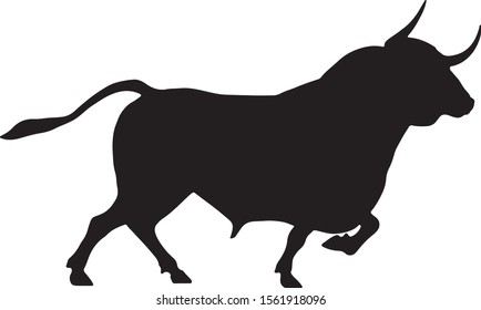 Vector Silhouette of a Bull