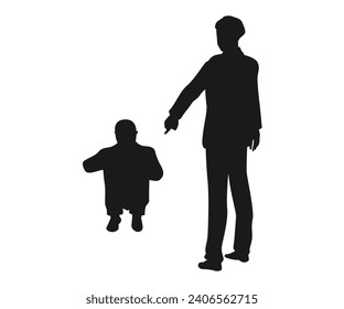 Vector silhouette of bullying. classmate bullying. bullying of teenagers. on a white background