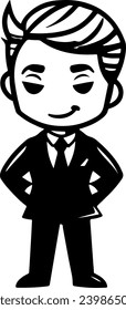 Silueta vectorial del hombre de negocios