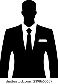 Silueta vectorial del hombre de negocios