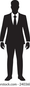 Silueta vectorial del hombre de negocios