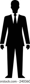 Vector Silhouette of Business Man