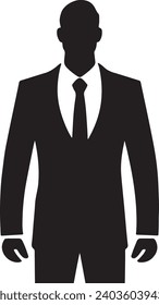 Silueta vectorial del hombre de negocios