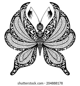 Vector silhouette of butterfly