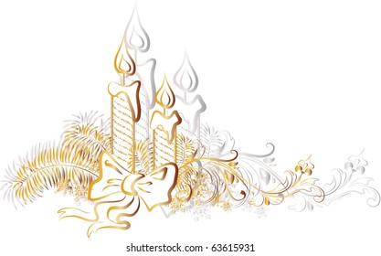 Vector silhouette candles