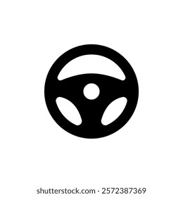 Vector silhouette of car steering wheel vector design and illustration