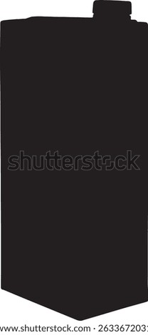 vector; silhouette of a cardboard drink box