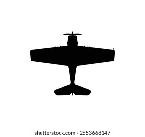Silhueta vetorial de uma aeronave militar baseada em porta-aviões, ideal para temas de aviação naval ou projetos de design militar.