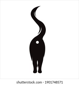 Vector silhouette of cat. Symbol of farm animal and pet.
