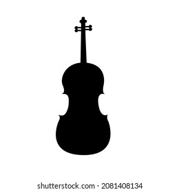 
Silueta vectorial de cello en color negro