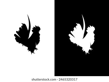 Vector Silueta de un pollo
