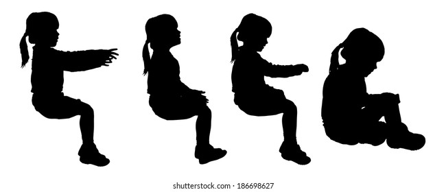 Silhouette Enfant Assis Images Stock Photos Vectors Shutterstock