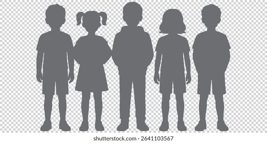 Vector silhouette of children eps 10