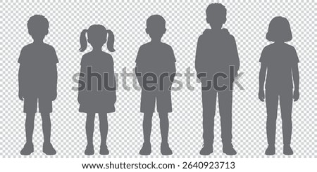 Vector silhouette of children EPS 10
