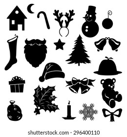 21,973 Santa hat illustration black white Images, Stock Photos ...