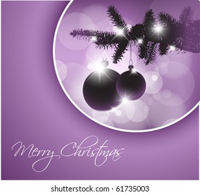 Silhueta de vetor de uma árvore de Natal com lâmpadas e lugar para o seu texto