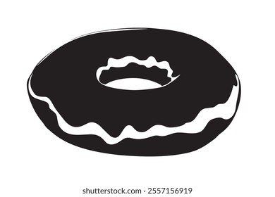 vector silhouette of a Classic Donut