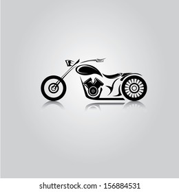 vector Silhouette of classic motorcycle. motorcycle icon