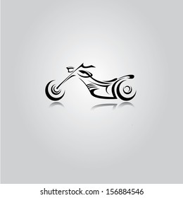 vector Silhouette of classic motorcycle. motorcycle icon