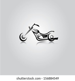 vector Silhouette of classic motorcycle. motorcycle icon