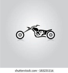 vector Silhouette of classic motorcycle. motorcycle icon