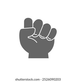 Vector silhouette of clenched fist