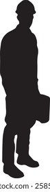 Vector Silhouette Collection: Clean and Bold Designs Man Silhouette Carrying Briefcase