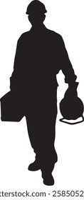 Vector Silhouette Collection: Clean and Bold Designs Man Silhouette Carrying Briefcase