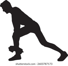 Vector Silhouette Collection: Clean and Bold Designs Man Silhouette Lifting Dumbbell Fitness Exercise