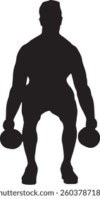 Vector Silhouette Collection: Clean and Bold Designs Man Silhouette Lifting Dumbbell Fitness Exercise
