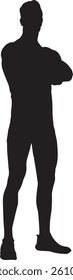 Vector Silhouette Collection: Clean and Bold Designs Muscular Man Silhouette - Full Body - Isolated
