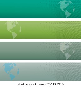 Vector silhouette of a colored background with a globe.