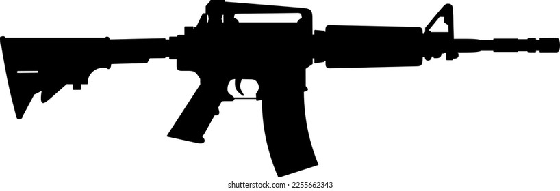 Vektorsilhouette von Colt M4-Sturmgewehr 