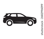 Vector Silhouette of Compact SUV Car Side View