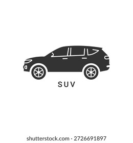 Vector Silhouette of Compact SUV Car Side View