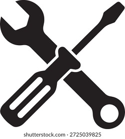 Vektorsilhouette eines Bauwerkzeugs in Schwarz. Einfache Werkzeugform einzeln auf weißem Hintergrund. Perfekt für Bau-, Reparatur-, Heimwerker-, Werkstatt- und Industriedesign-Projekte.