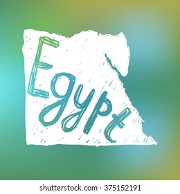 vector silhouette of country. Egypt