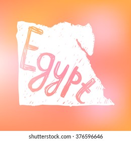 vector silhouette of country. Egypt