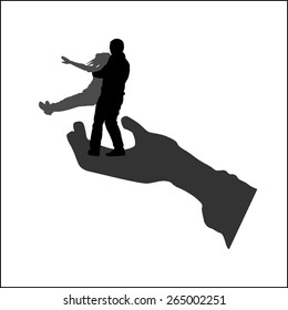Vector silhouette of couple