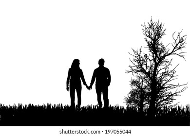 44,614 Couple silhouette walks Images, Stock Photos & Vectors ...
