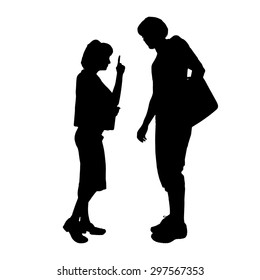 Vector silhouette of a couple on a white background.