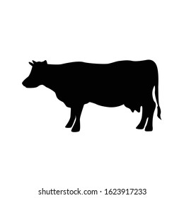 Vector silhouette of the cow