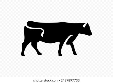 Vector silhouette of a cow